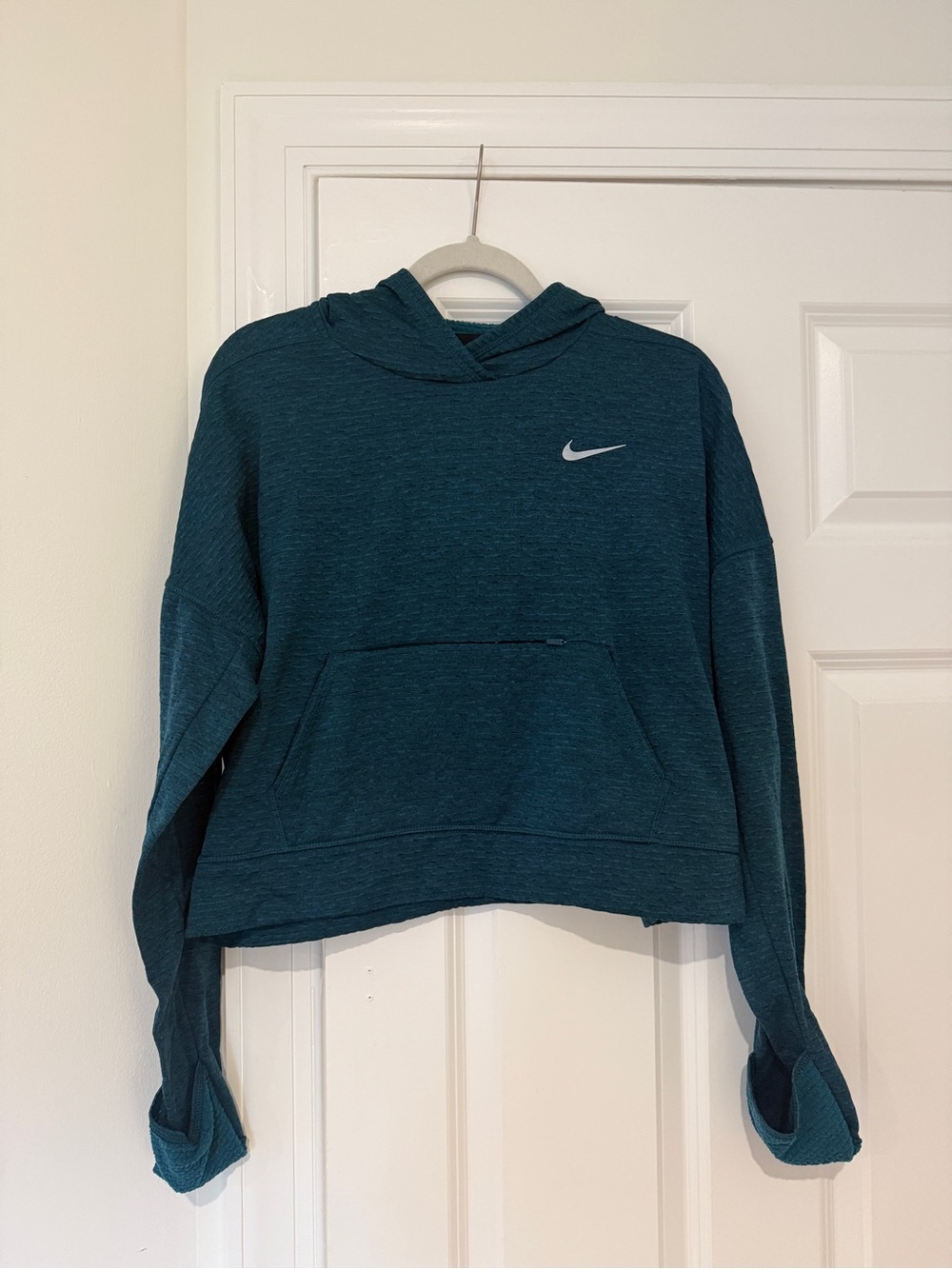 Nike Women's Teal Pullover Hoodie with Swoosh